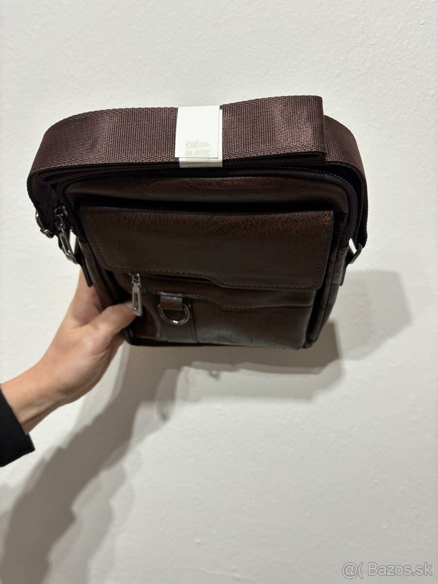 pánska kožená taška na plece-nová - 4