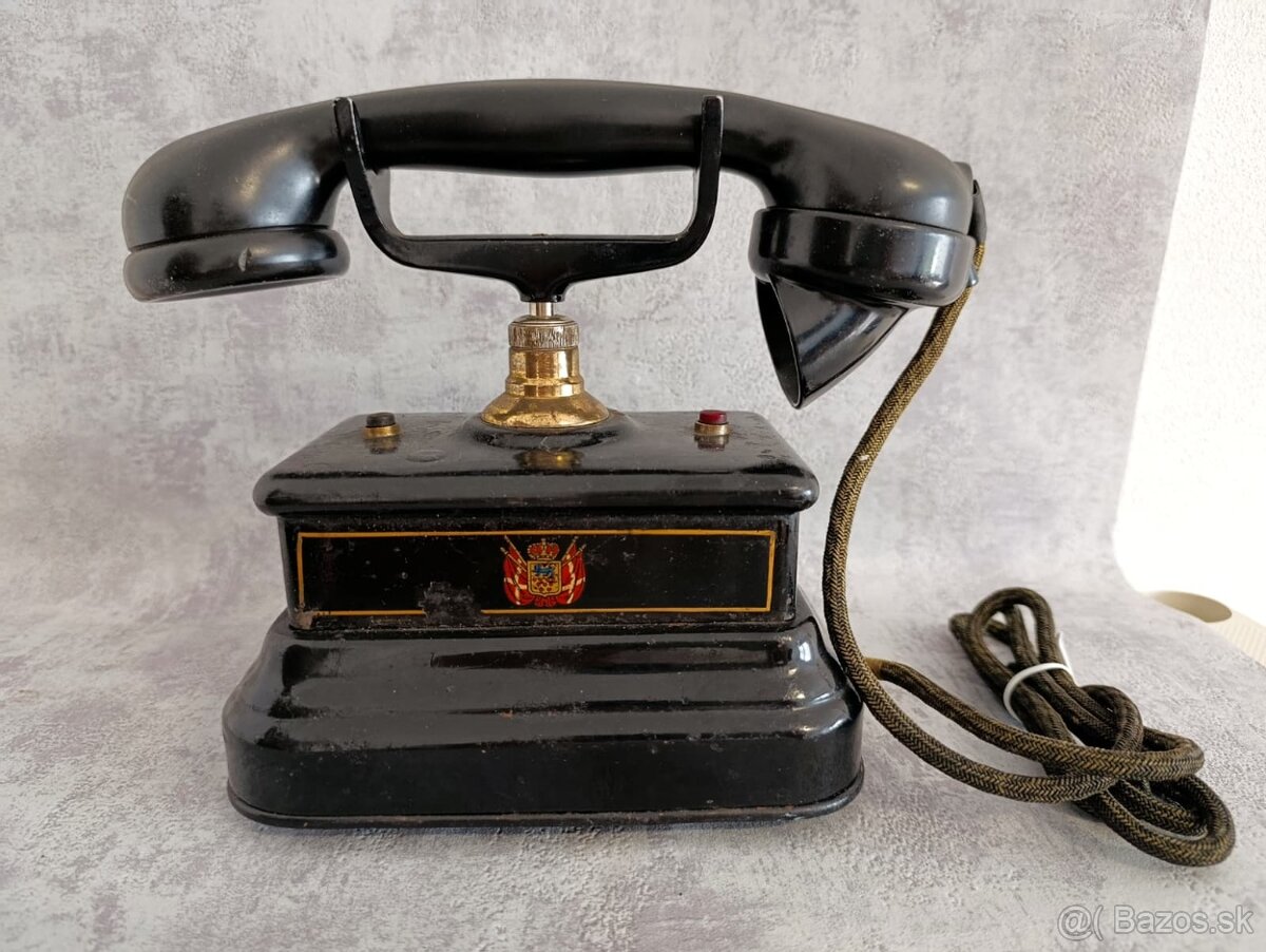 Velmi starý dánský telefon Jydsk z pošty z Kodaně. - 4