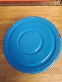 Starožitný modrý smaltovaný chlebník - 4