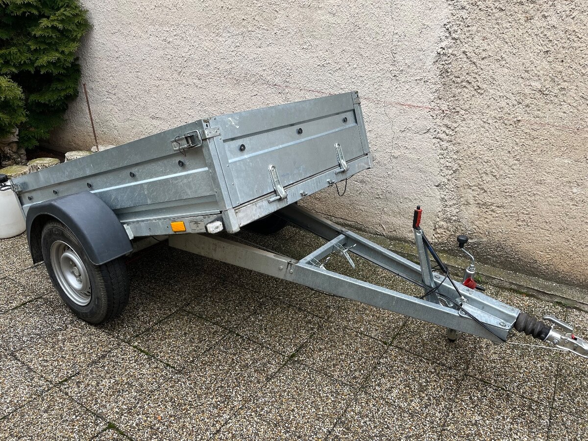 Sklápací brzdený prívesný vozík 1300kg - 4