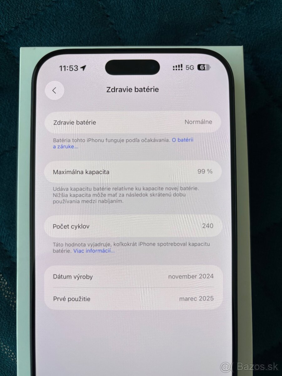Predám Apple iPhone 16 pro Max 256gb Titanium black - 4