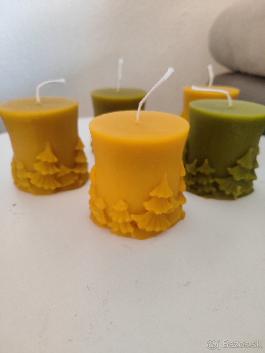 Ručné robené vcelovoskove sviečky - 4