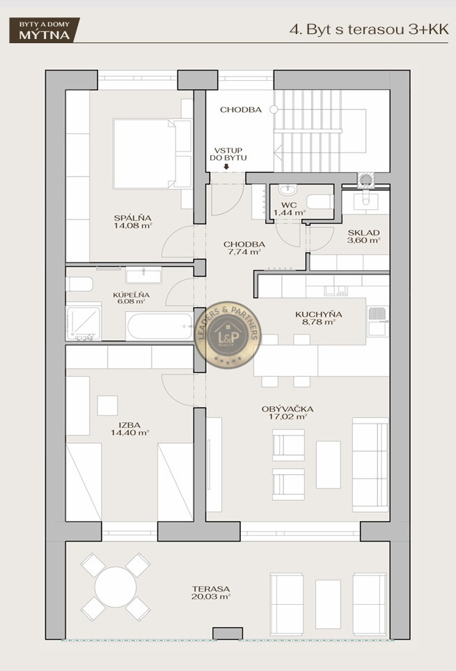 Na predaj–3-izbový byt vo výstavbe s terasou-Stará Ľubovňa - 4