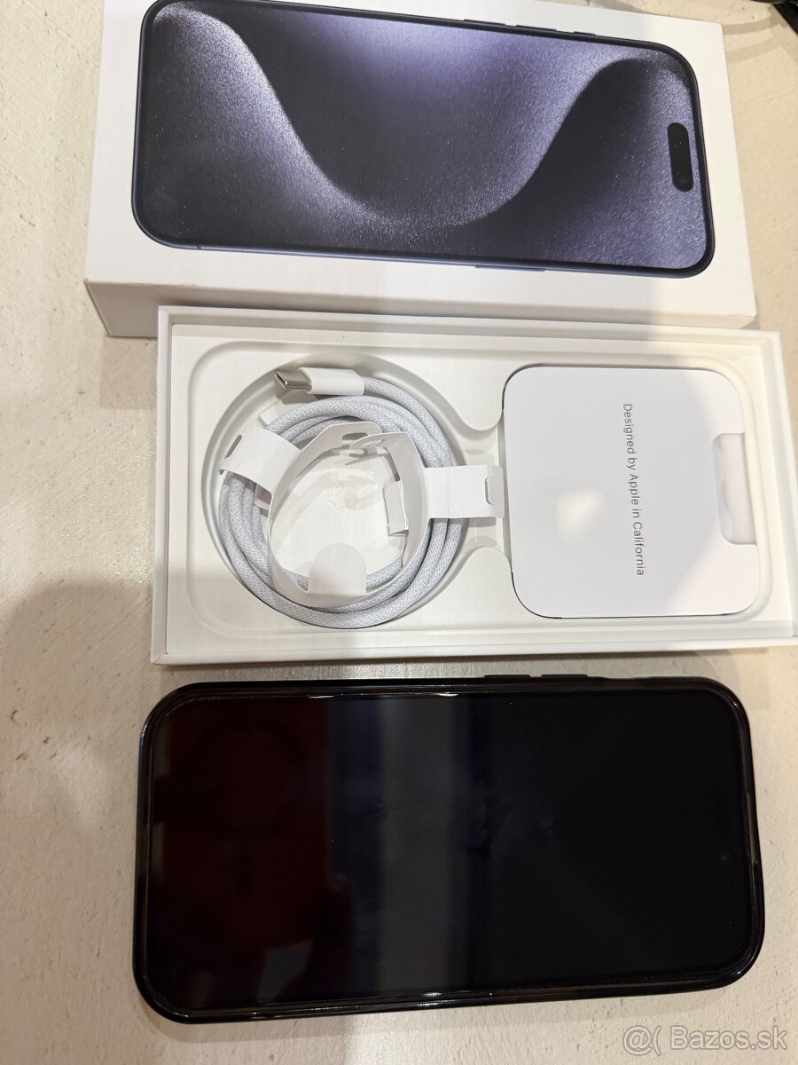 Predám iPhone 15 pro blue titanium 256 GB - 4