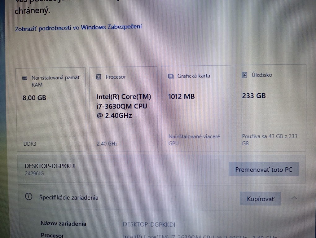 predám Lenovo thinkpad t530 , Intel core i7 , 8gb ram , ssd - 4