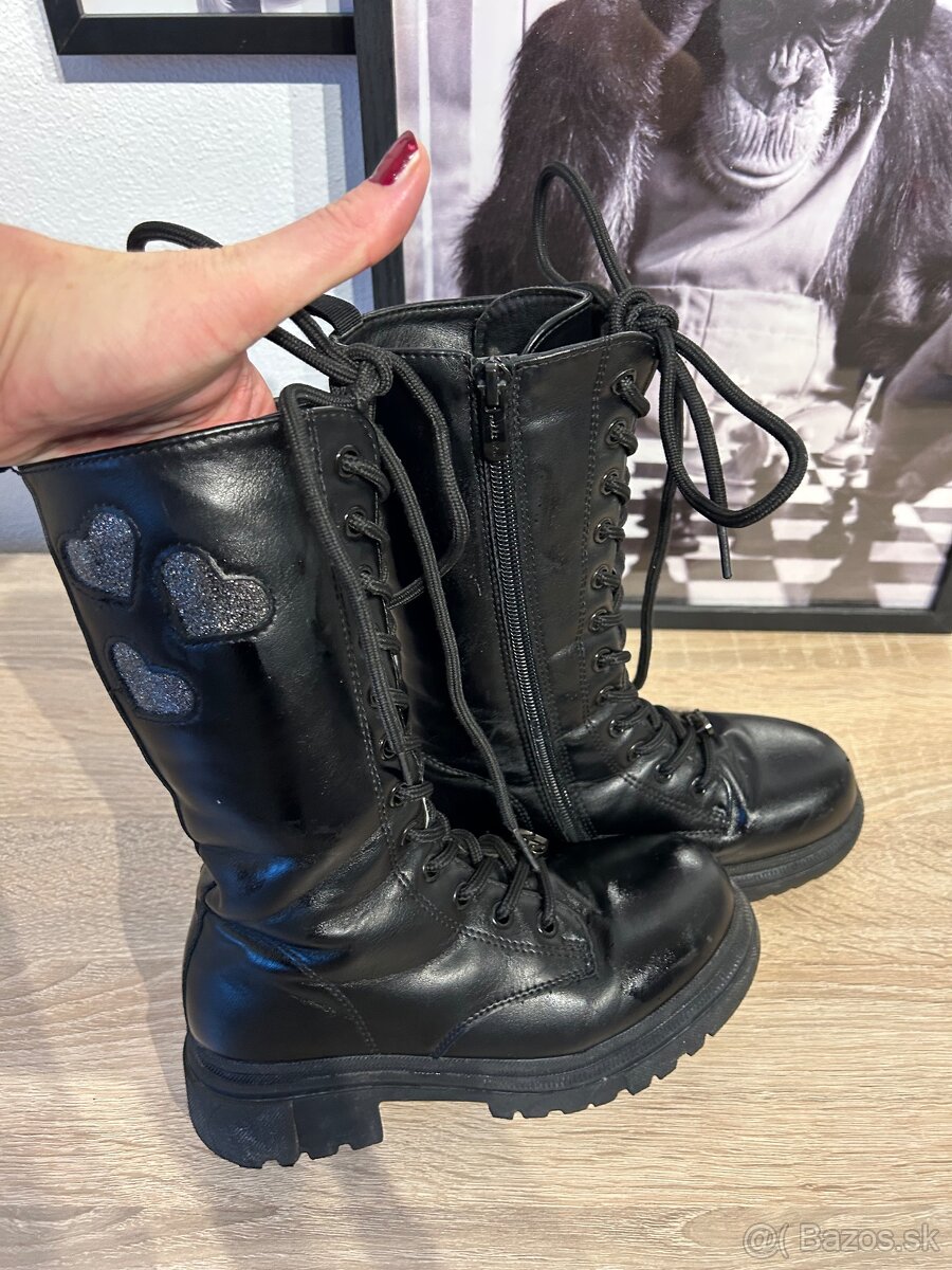 Nelly Blue dievčenské zimné topánky /vysoke čižmy na zips - 4