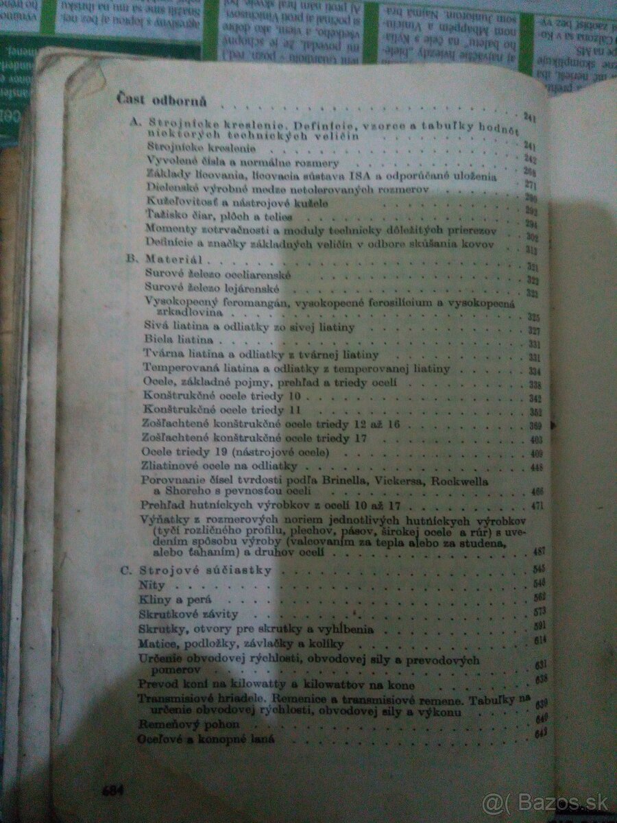 Technická príručka -tabulky r.1958 - 4