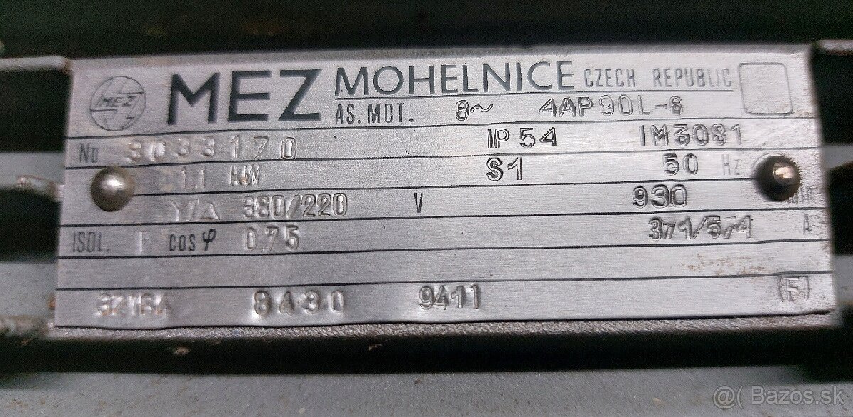 Motor 1,1kW 930ot/min - 4