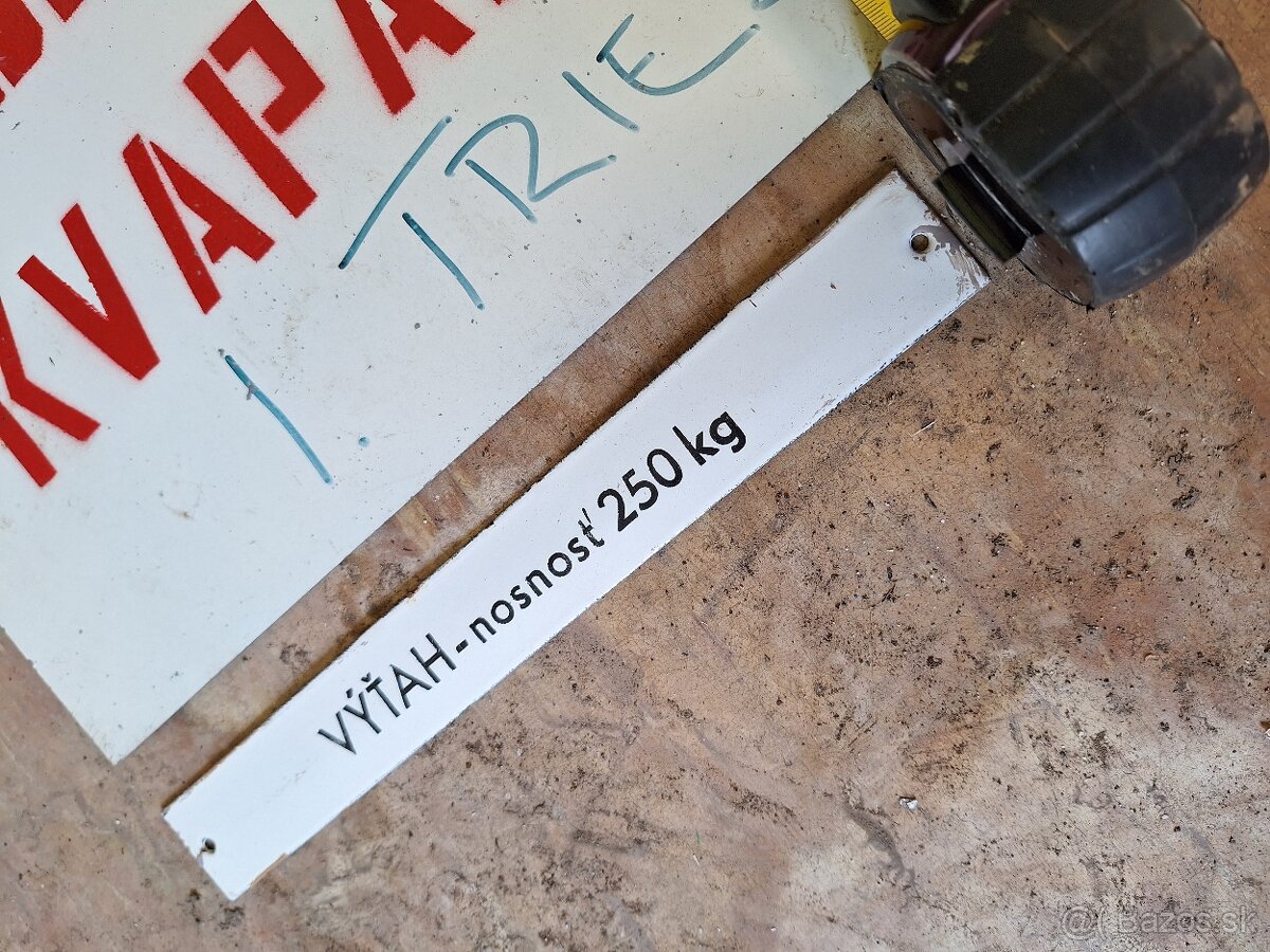 Tabula horľavé kvapalina a výťah nosnosť - 4