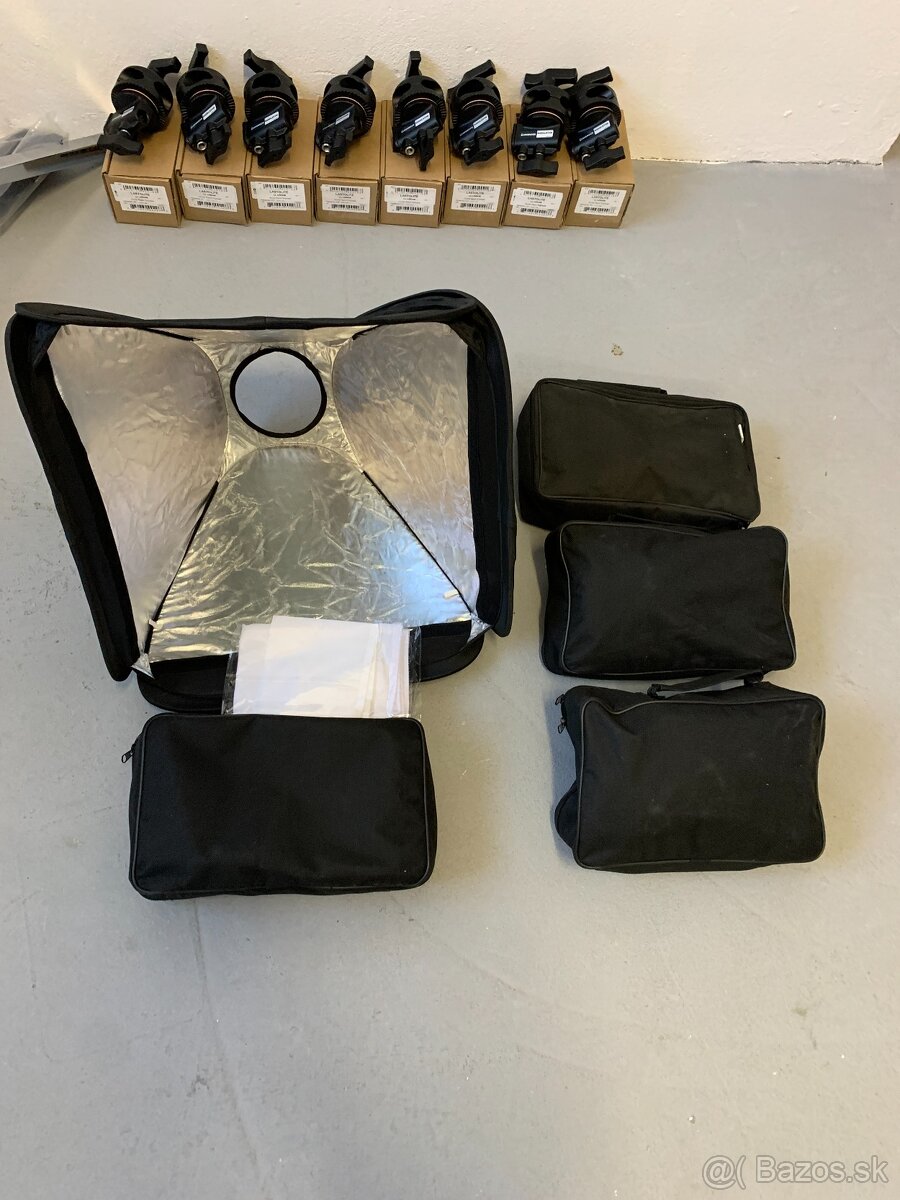 4ks Držiak systémového blesku s Quick Softboxom EK 40×40 - 4