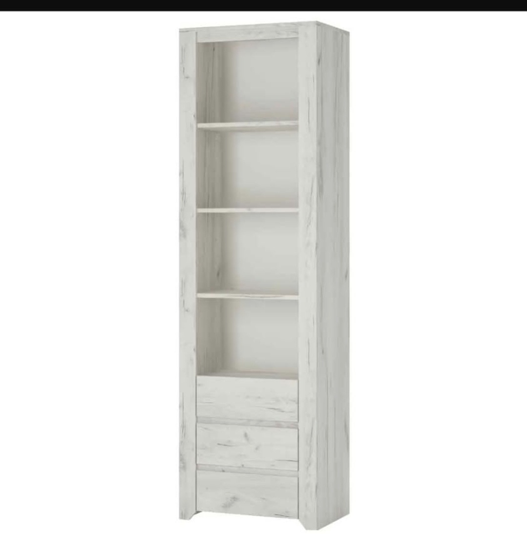 Regál so šuplíkmu biely dub craft - 4