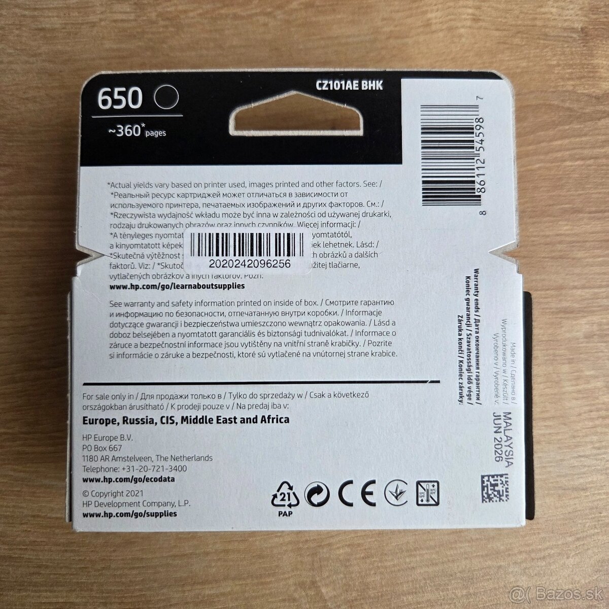 NOVE: Originalna atramentova napln HP650 - 4