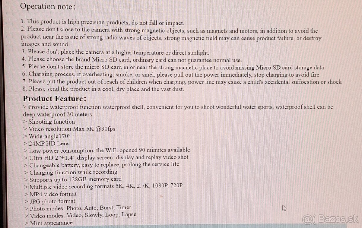 Akčná kamera 5K - 4