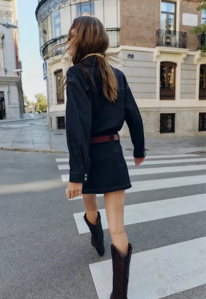 Šaty s opaskom - nové ZARA - 4