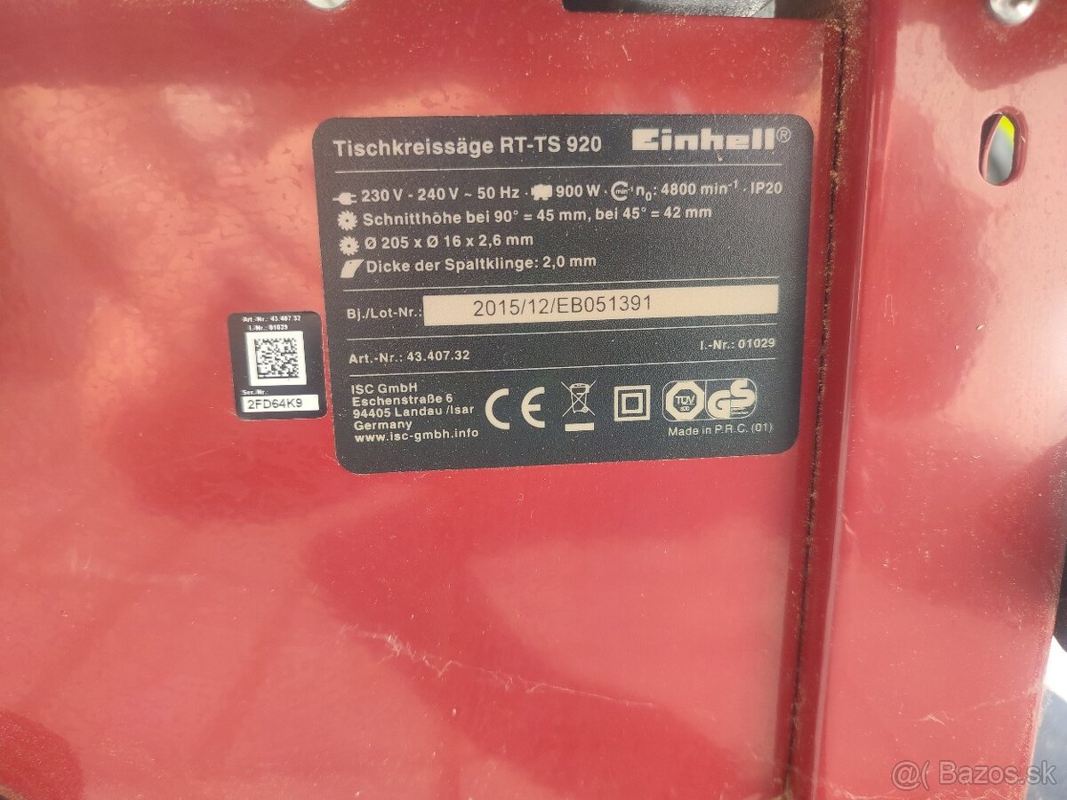 Einhell RT-TS 920 - 4