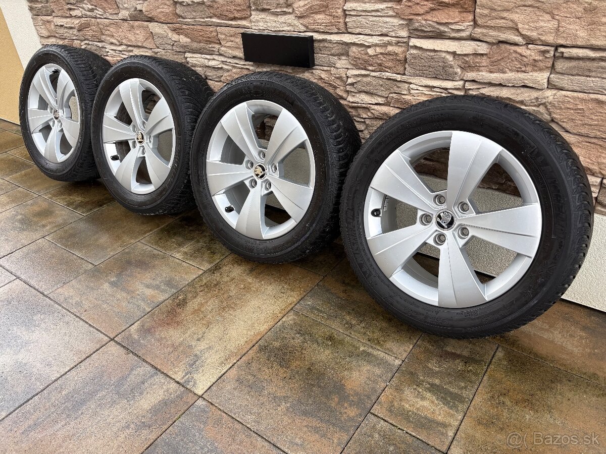 ALU DISKY SKODA TRITON 5x112 R17 + ZIMNÉ PNEU 215/55 R17 - 4