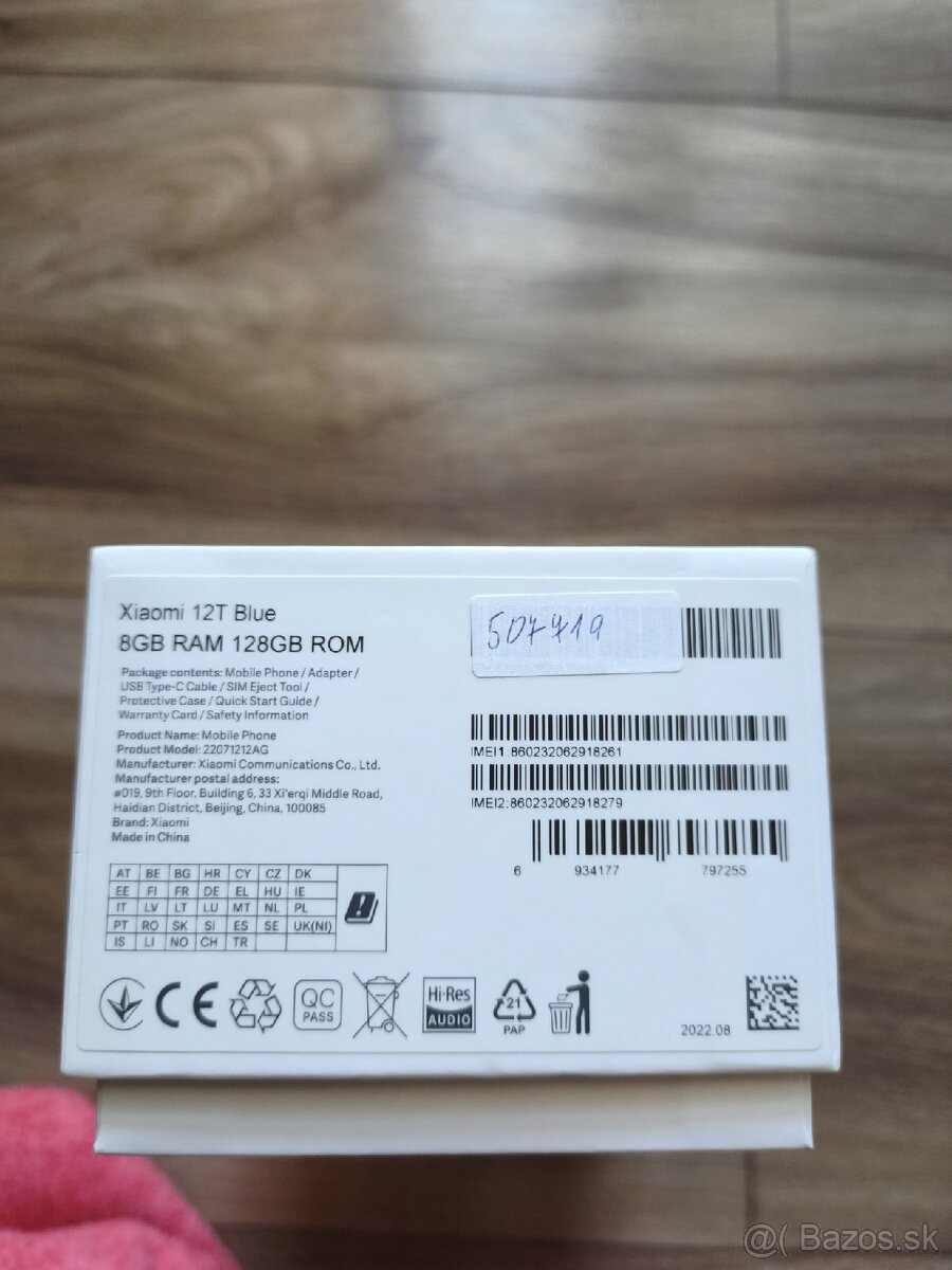 Xiaomi 12T Blue 8GB/128GB - 4