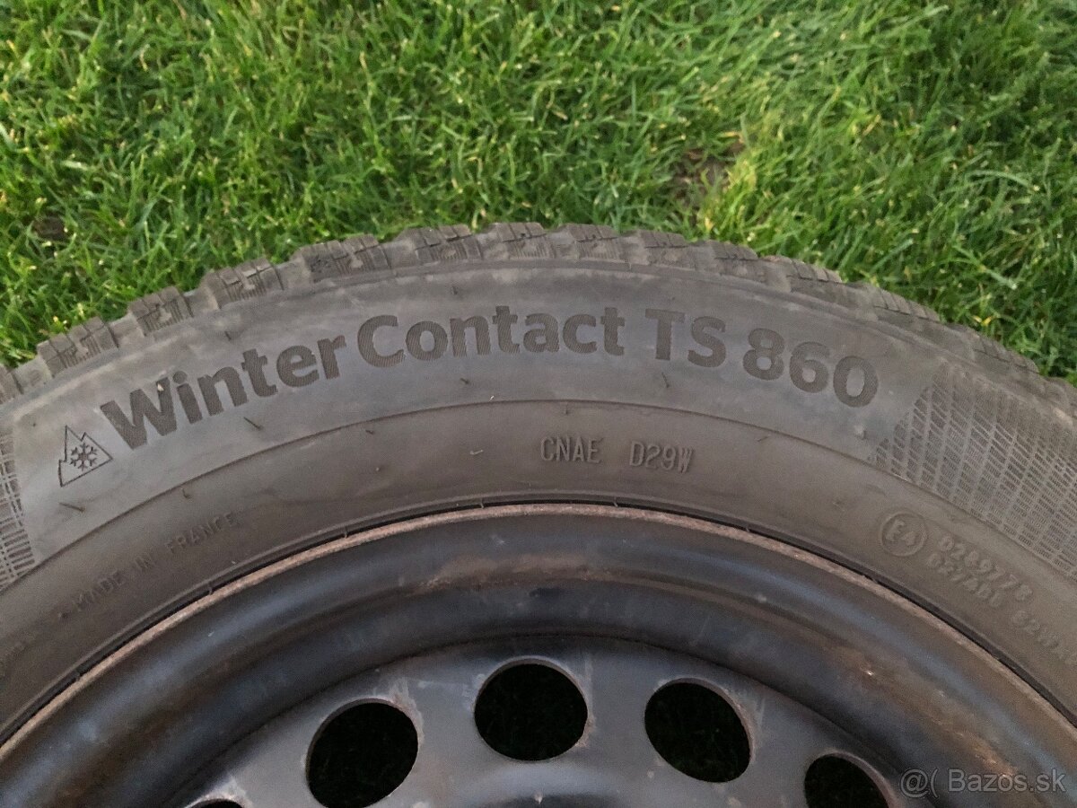 Predám disky R15 so zimnými pneumatikami Continental 195/65 - 4