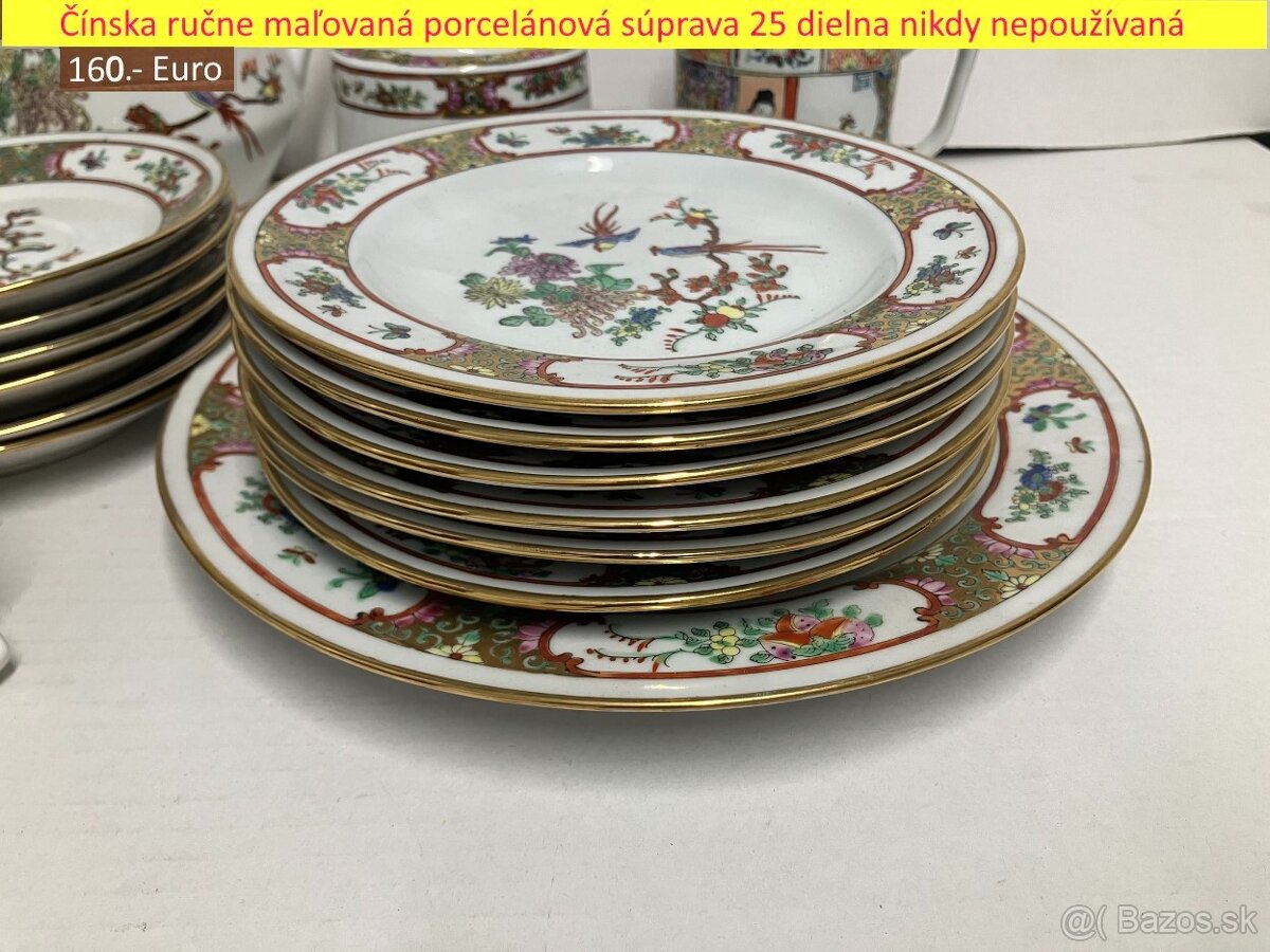 Ručne maľovaná 25 dielna porcelánová súprava - 4