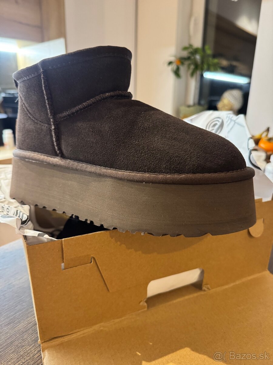 UGG ultra mini platform choco Skladom - 4