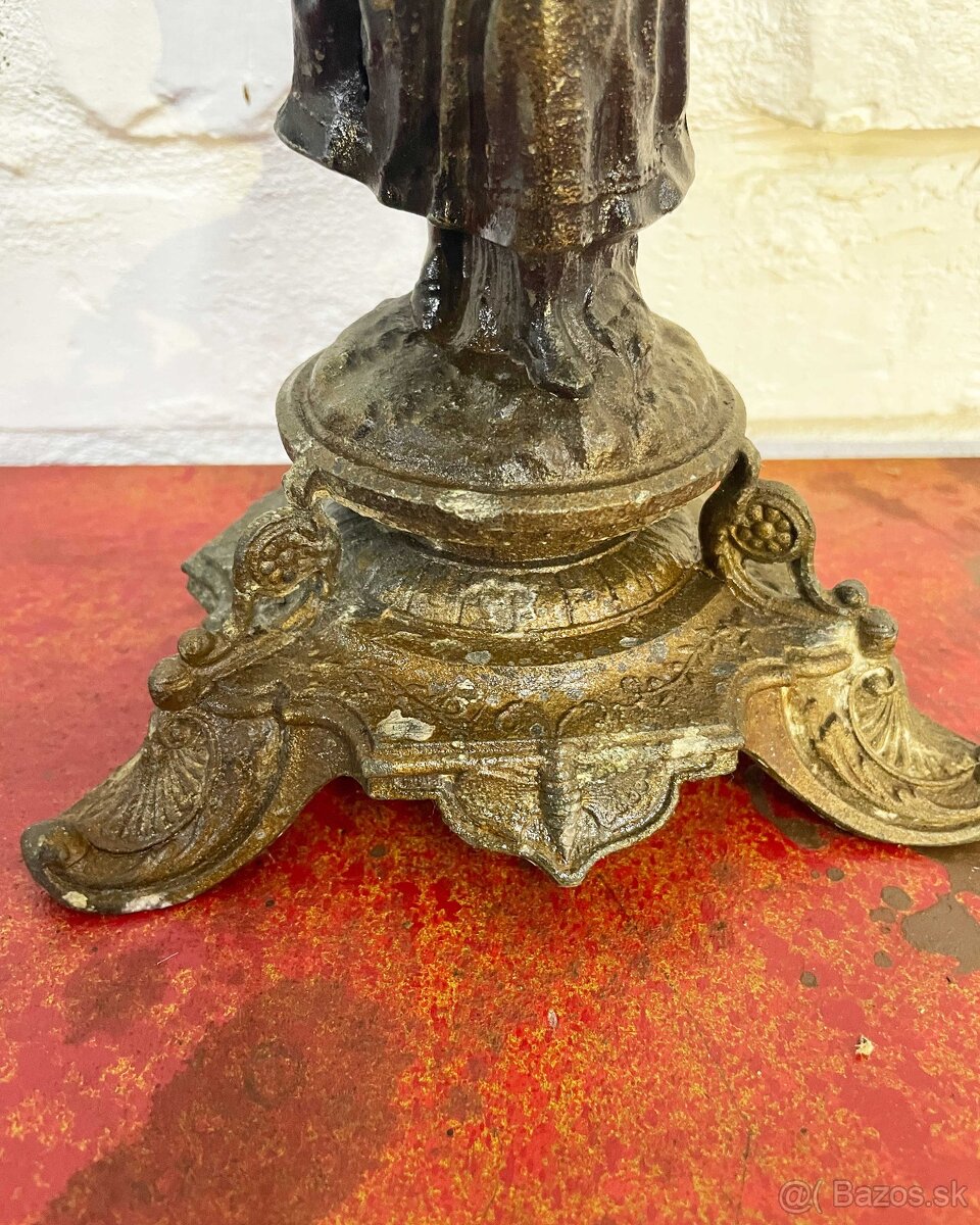 Starožitné torzo podstavca lampy - 4