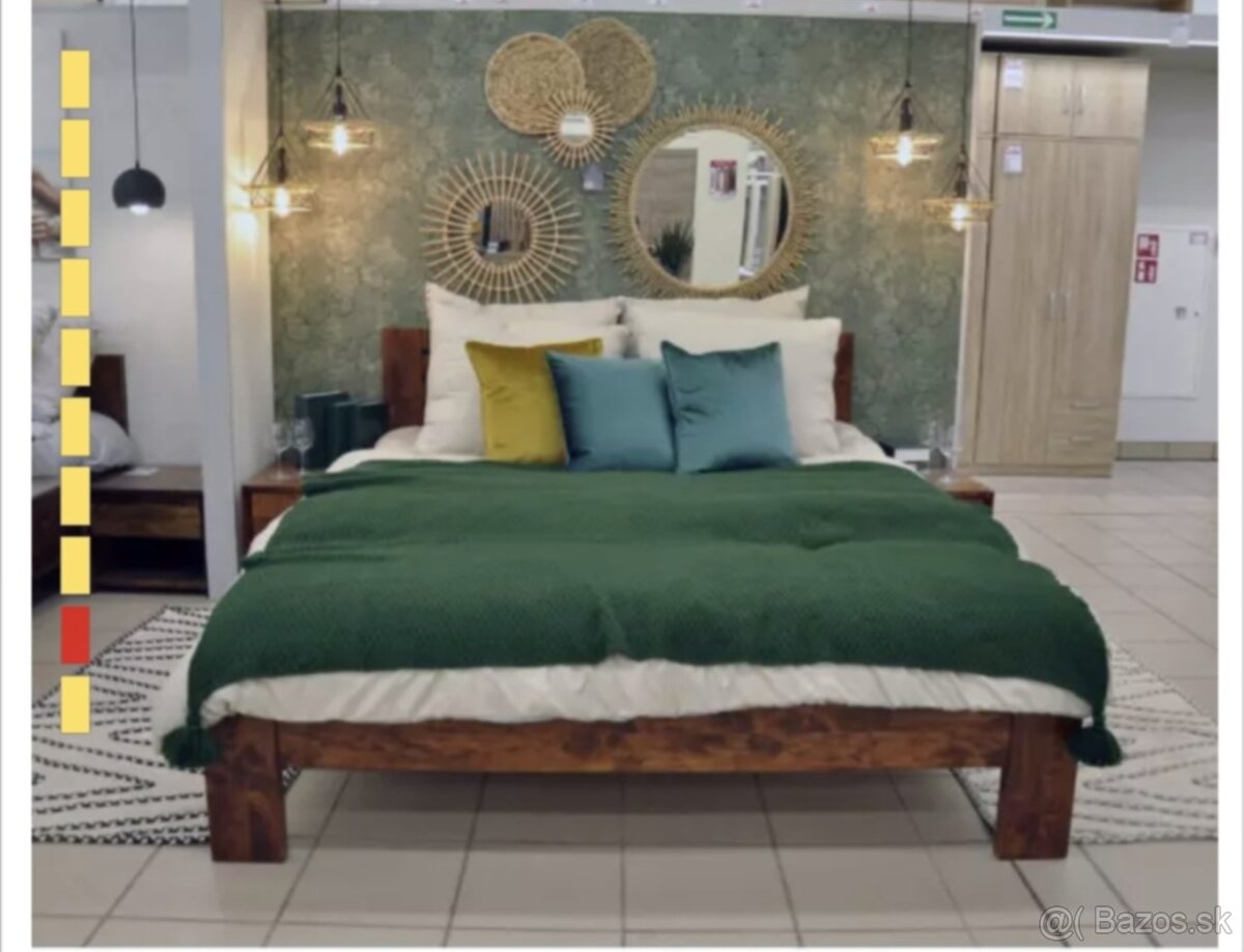 Drevená dubová posteľ 160x200 - 4