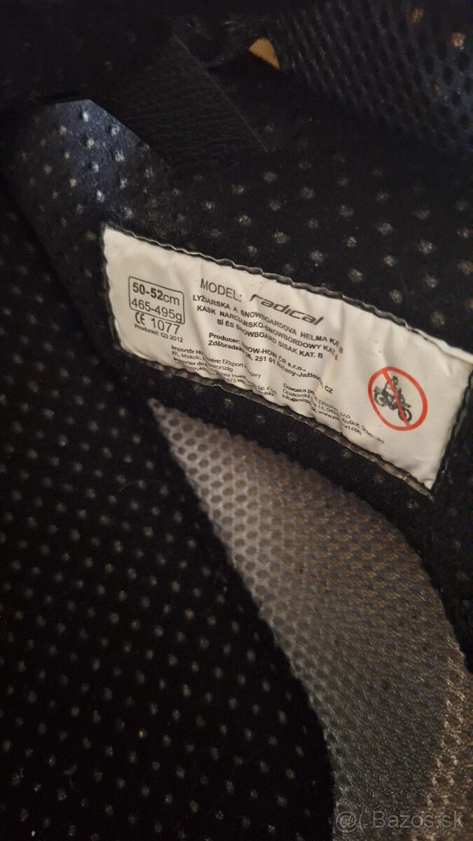 Lyžiarska prilba, detská, veľkosť 50-52 cm - 4