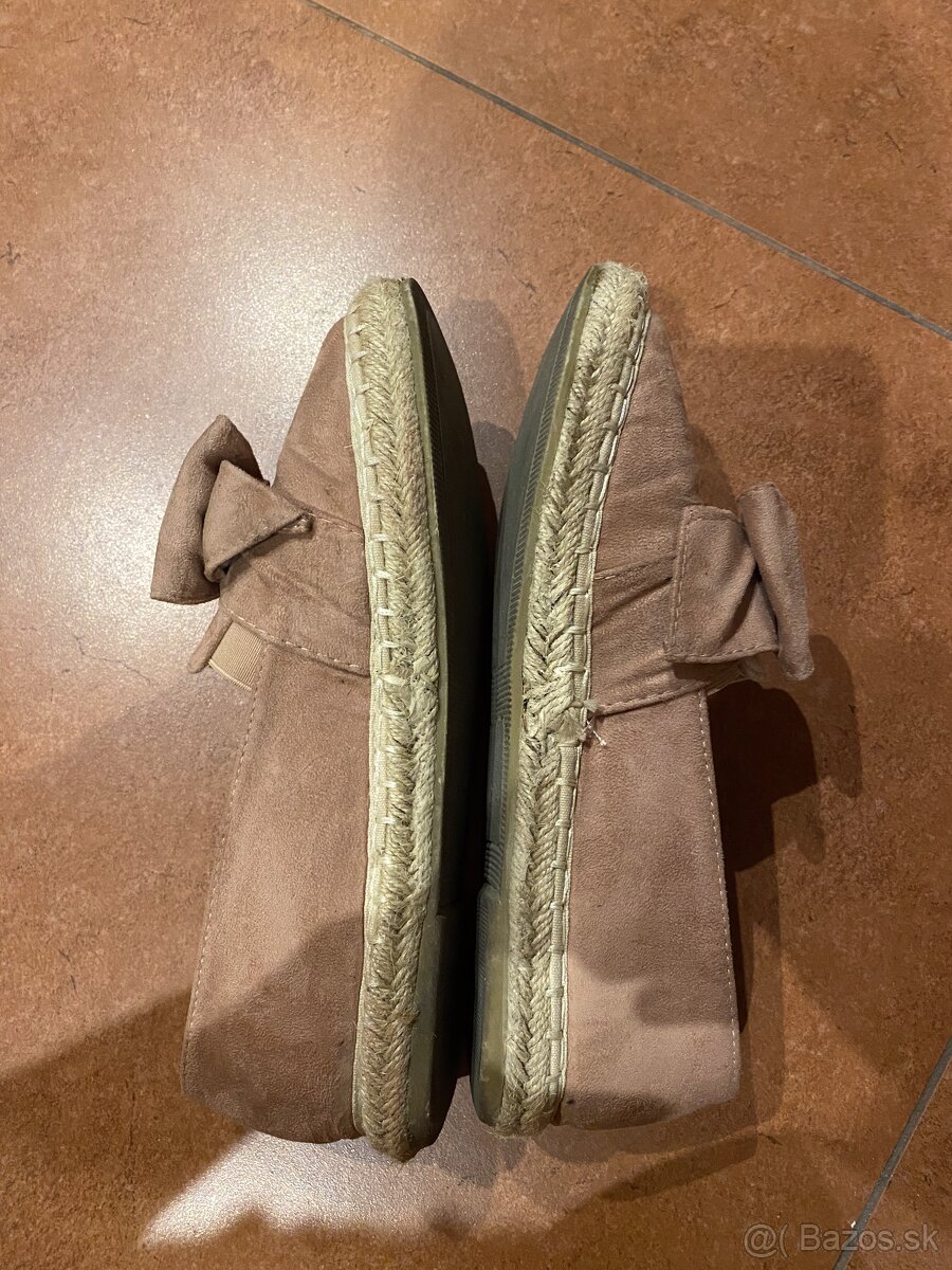 Ruzove baleriny/espadrilky (vel. 38) - 4