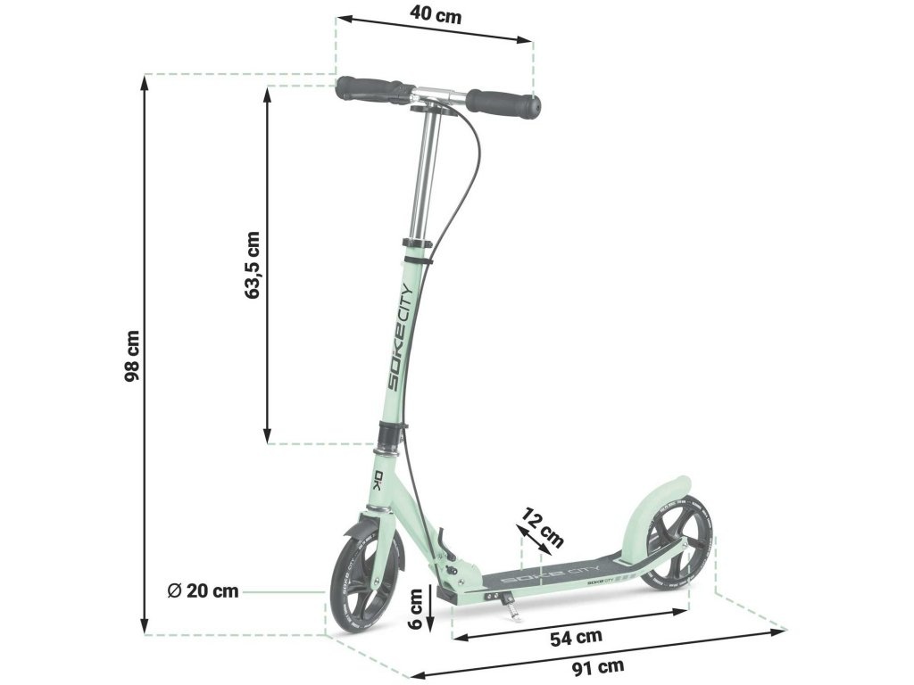 Kolobežka Soke City zelená 1613 - 4