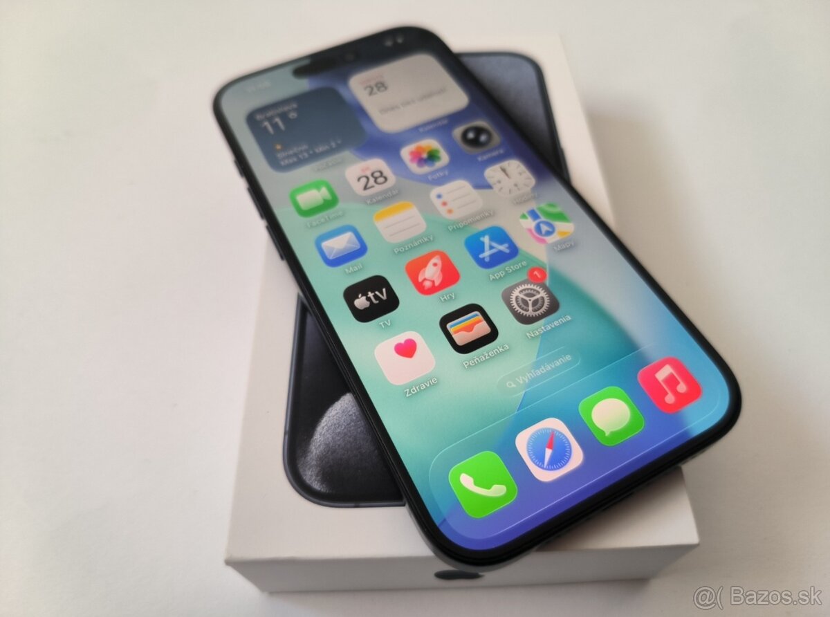 apple iphone 15 PRO 256gb Blue Titanium / Batéria 87% - 4