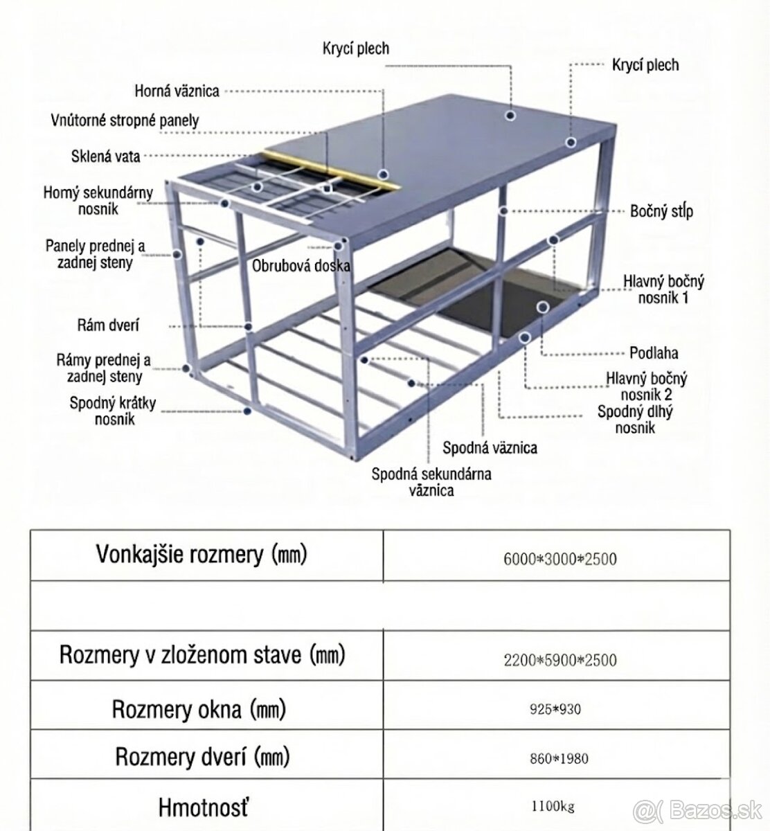 6x3m Kontajner, kancelária, unimobunka, DODANIE IHNEĎ - 4