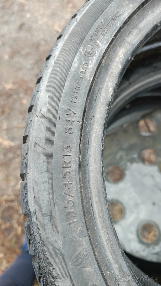 Predám zimné pneumatiky 195/45 R16 - 4