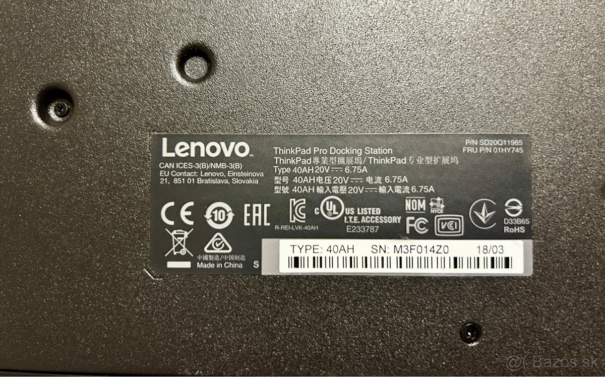 Lenovo Thinkpad pro dokovacia stanica + adapter - 4