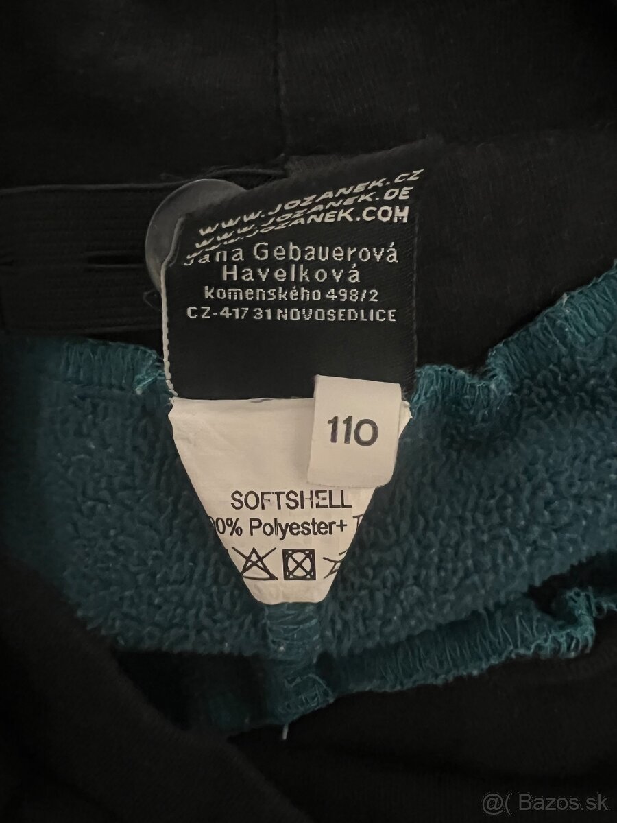 Zateplené softshellove nohavice veľkosť 110 - 4