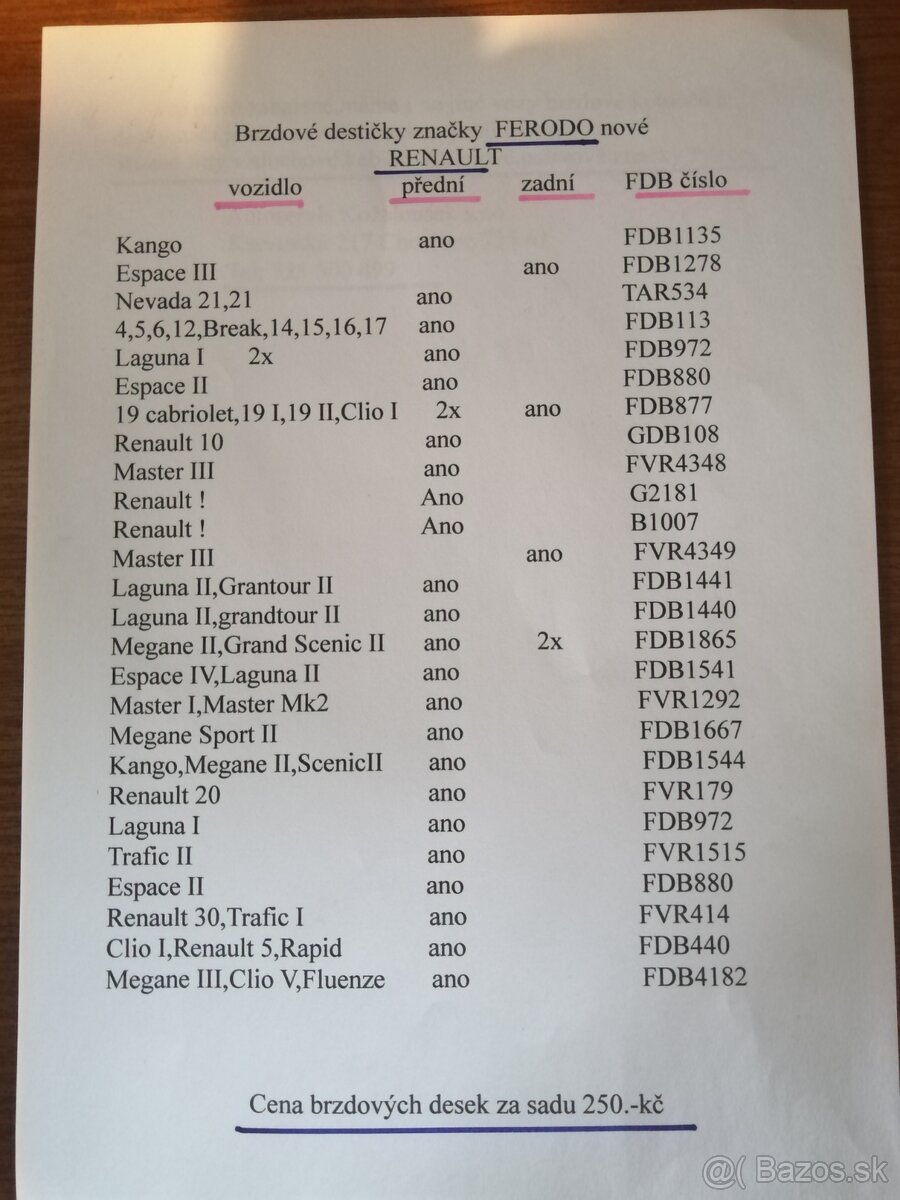 Brzdové kotouče, desky, obložení Ferodo - 4