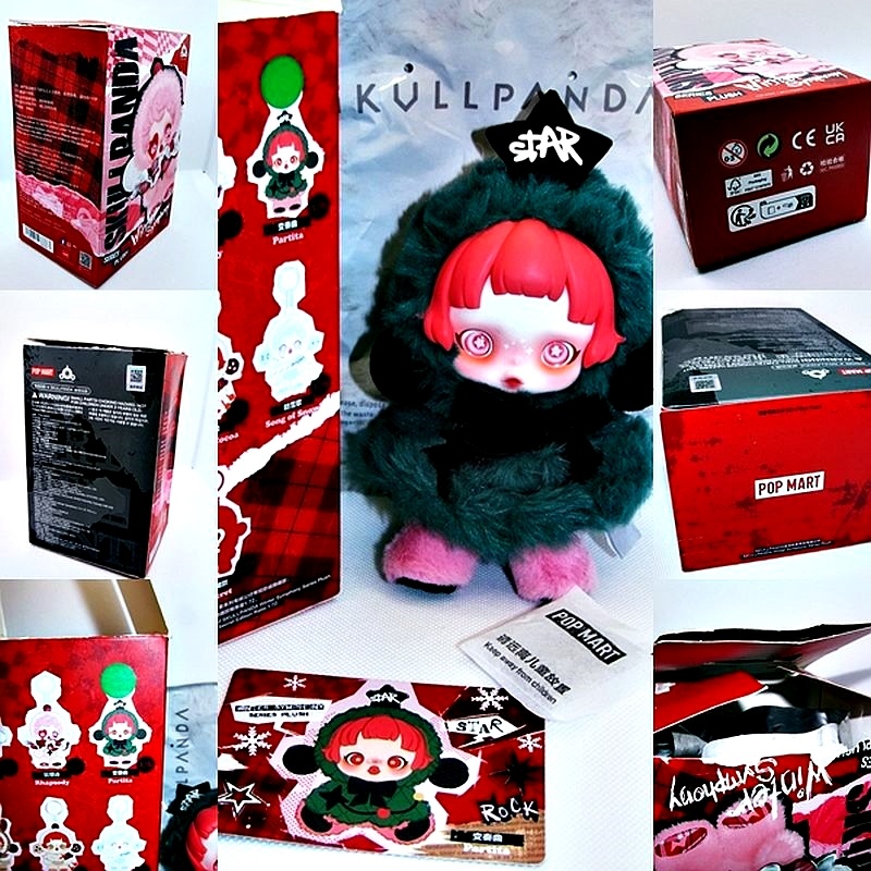 č.1 🐼POP MART SKULLPANDA plyšová panenka , přívěsek PARTITA - 4