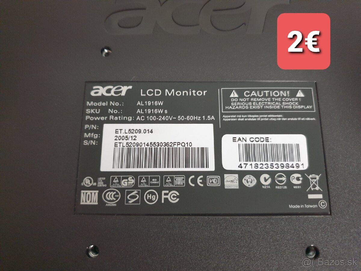 Staršie LCD monitory VGA , DVI - 4