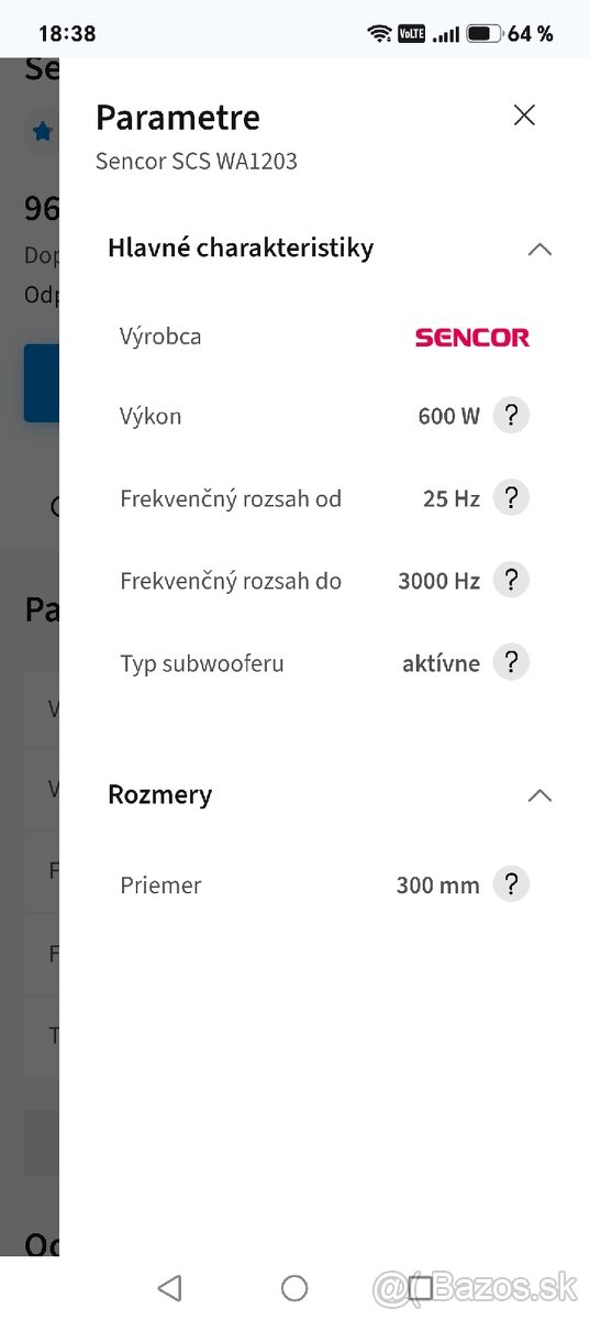 Sencor Aktívny Subwofer 600w - 4