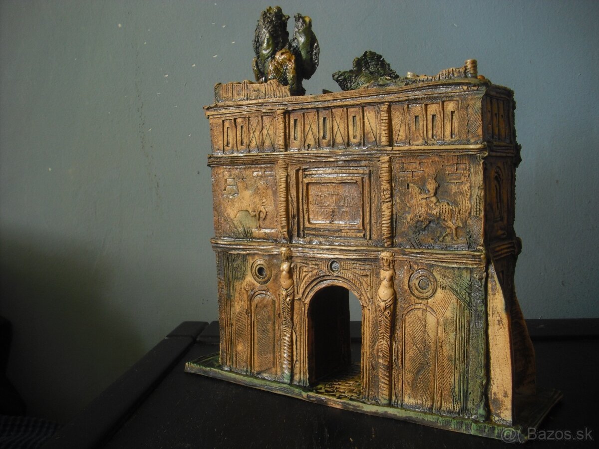 Predam Malovany keramicky "Vitazny obluk" od Stan. Martinc - 4