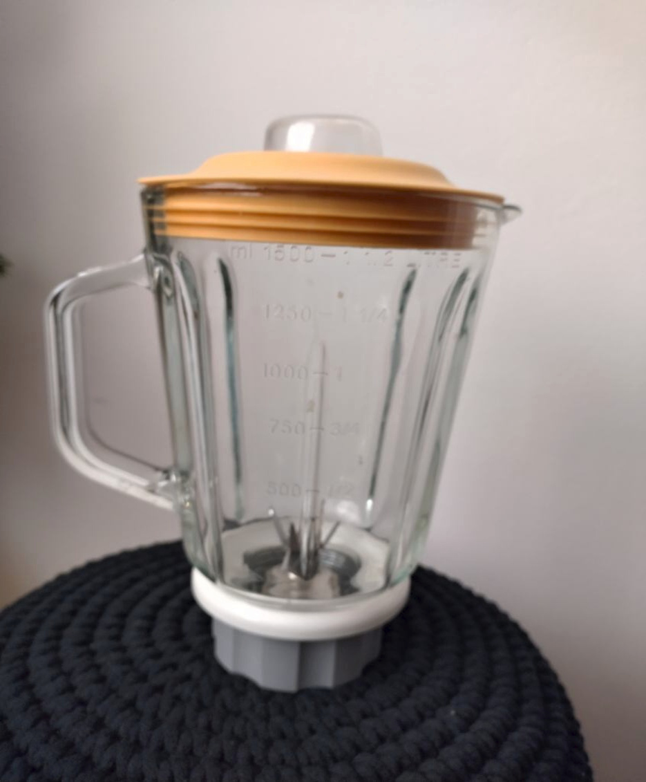 nahradna sklenená mixovacia nádoba komplet s vrchnakom a noz - 4