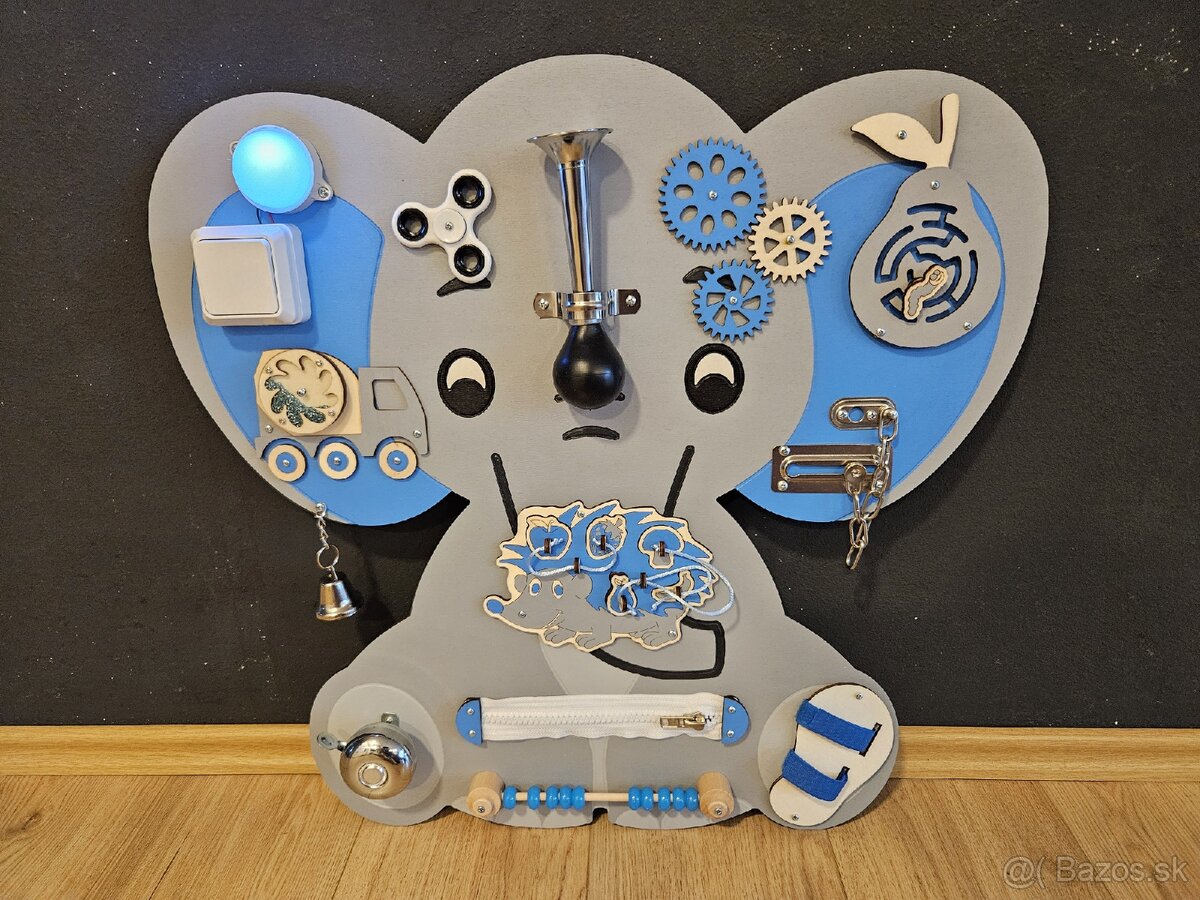 Nová drevená busy board pre deti - 4