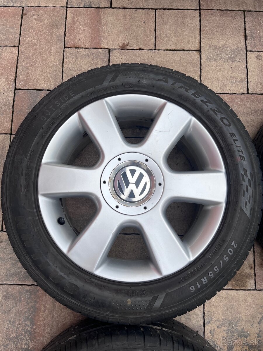 Orig. hliníkové disky VW R16, 5x112 - 4