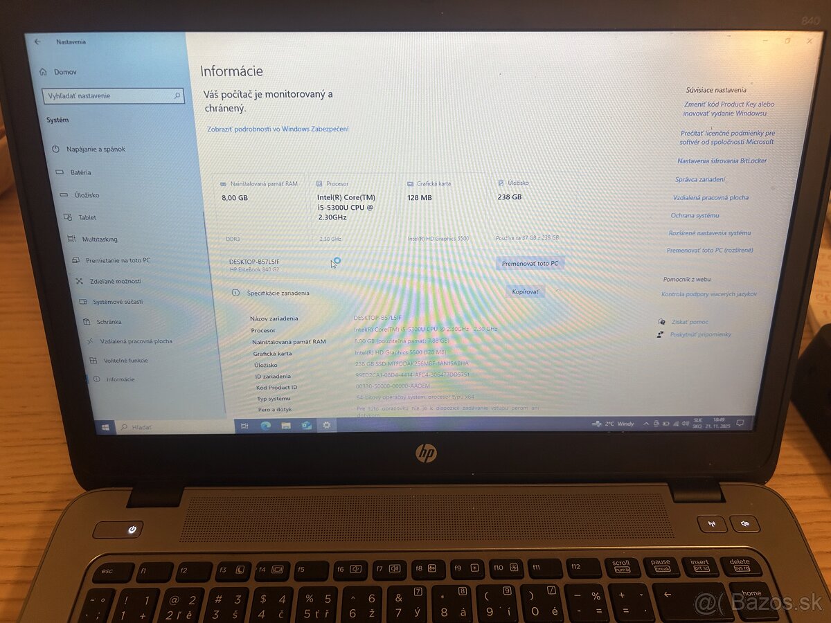 HP EliteBook 840 G2 256GB 16GB - 4