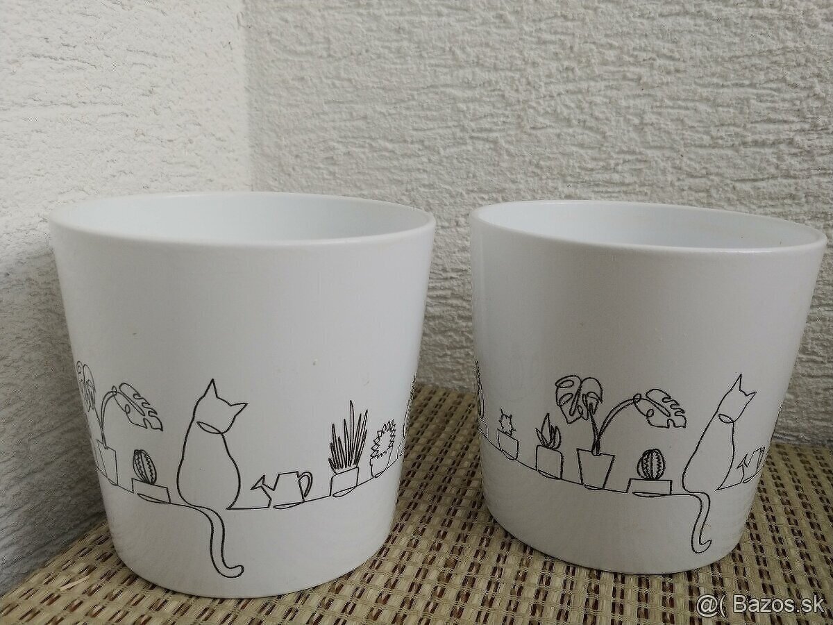 Keramické kvetináče, dva druhy - 4