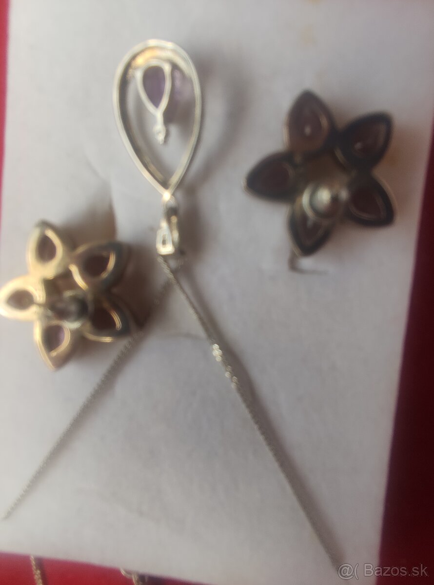 Predam krasnu striebornu supravu s ametystami. - 4