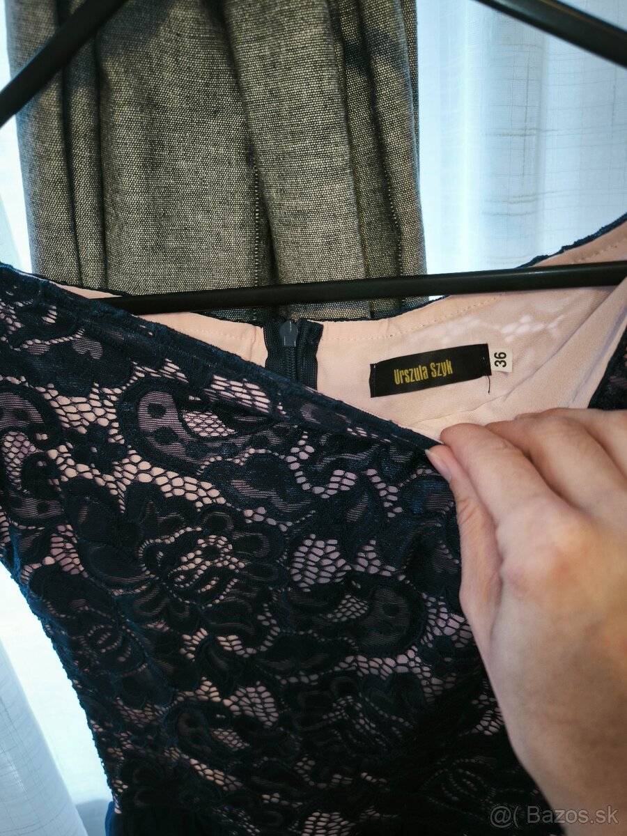 Spoločenské modré šaty - 4