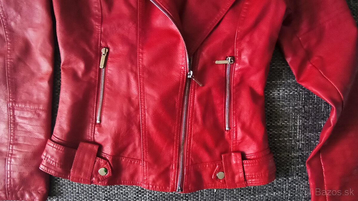 Dámska koženková bunda S - 4