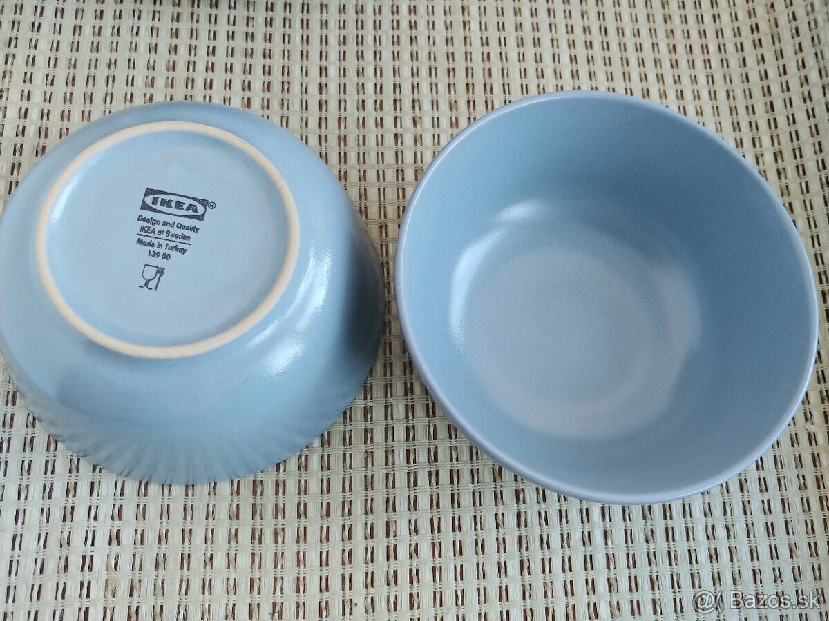 Porcelanove misky IKEA, objem 500 ml, farba cierna a modra - 4