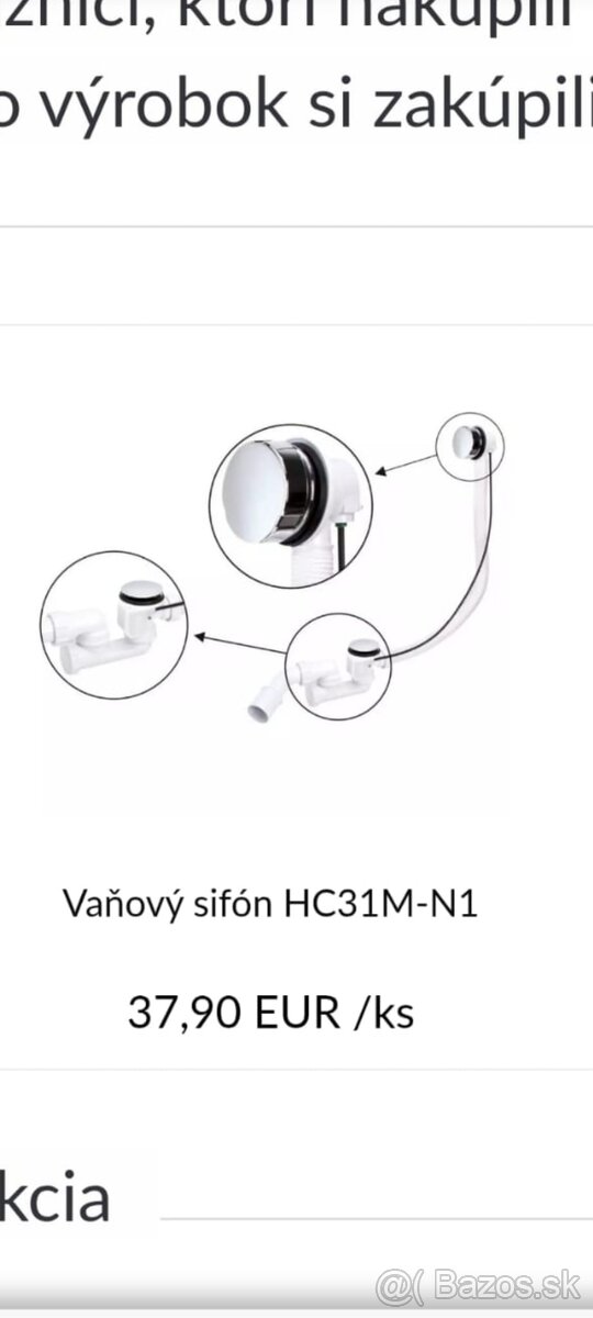 Vaňa Madura 170/110 pravá + nohy+sifón+zástena - 4