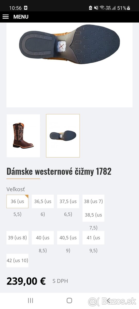 Dámske westernové čižmy 39. - 4